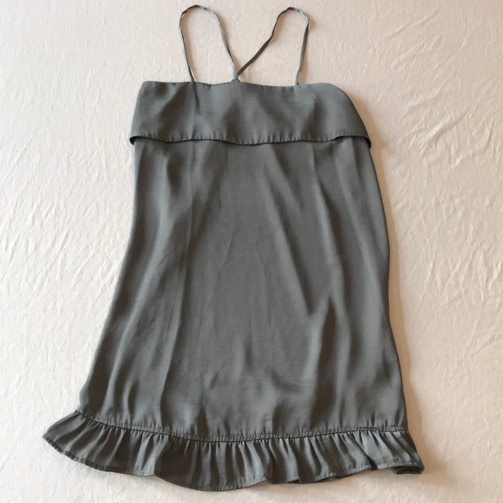 Anthropologie Gray Slip Dress